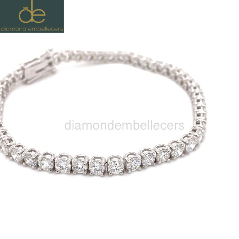 18K White Gold Natural 0.164ct Diamond Bracelet