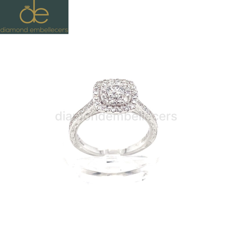 White-Gold-Diamond-Cushion-Ring