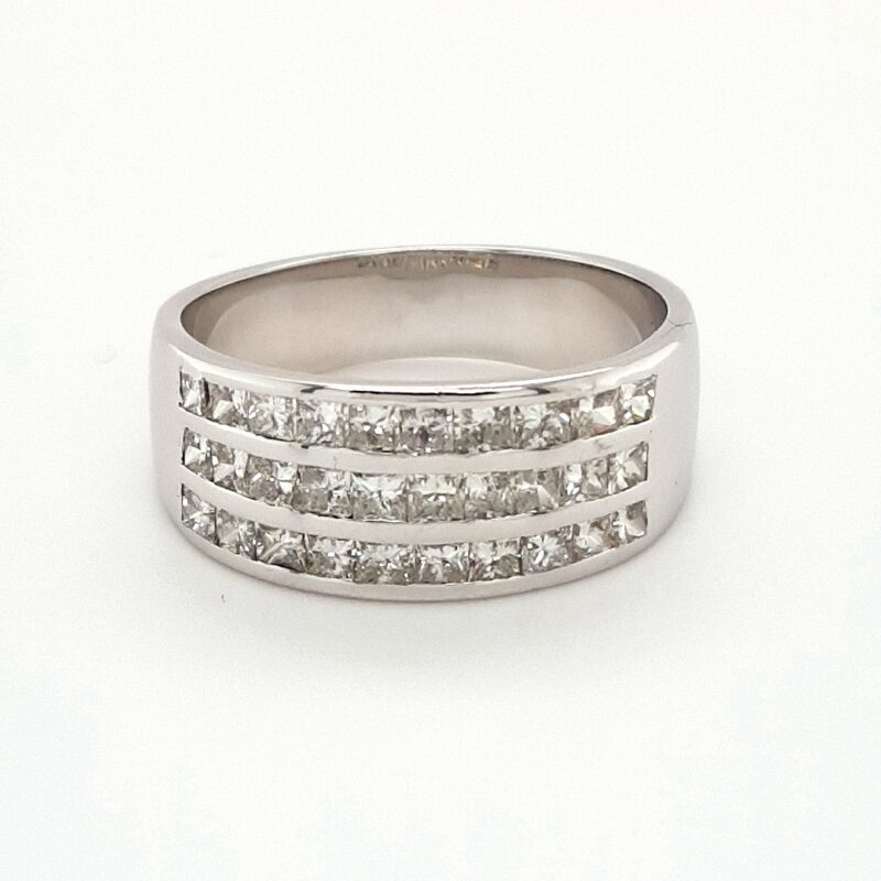 16K White Gold Natural 1ct Diamond Ring