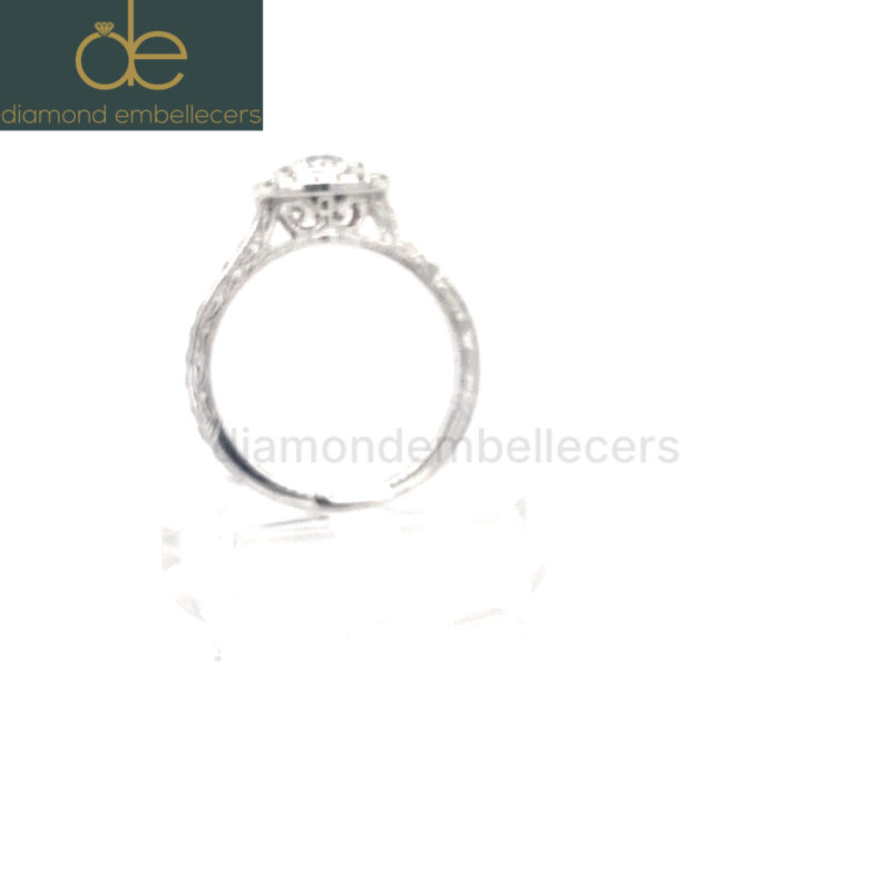 White Gold 0.87ct Natural Diamond Ring