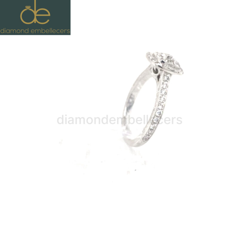 White Gold 0.87ct Natural Diamond Ring