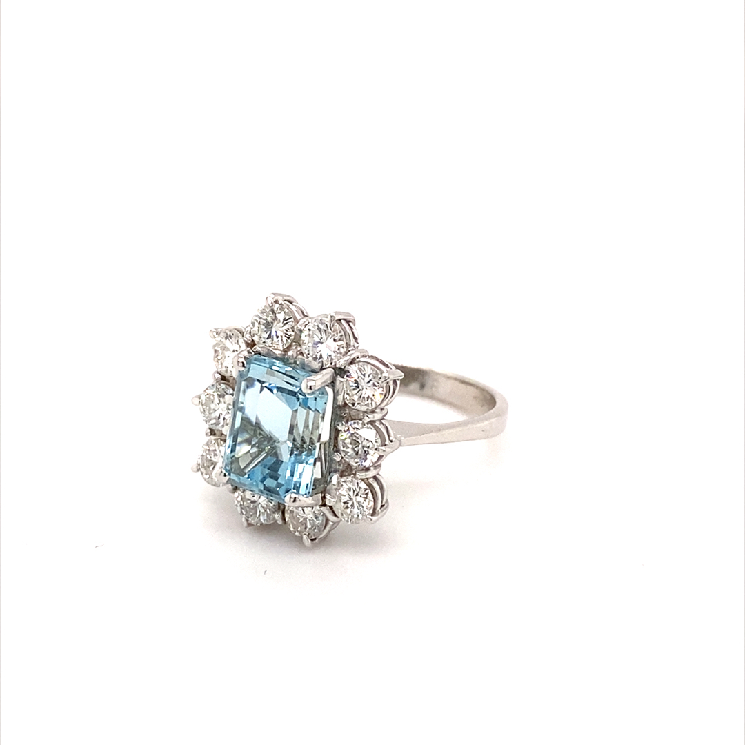 18K White Gold Natural Diamond Ring - Image 5
