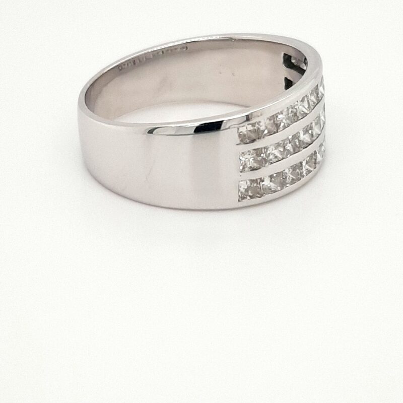 16K White Gold Natural 1ct Diamond Ring