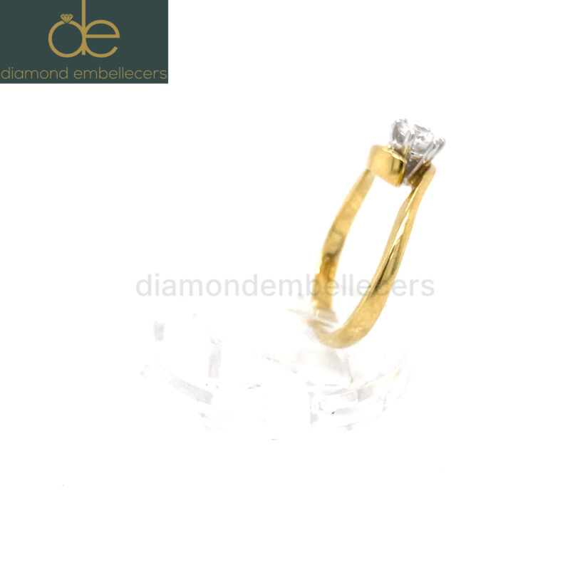 18K White & Yellow Gold 0.36ct Natural Diamond Ring