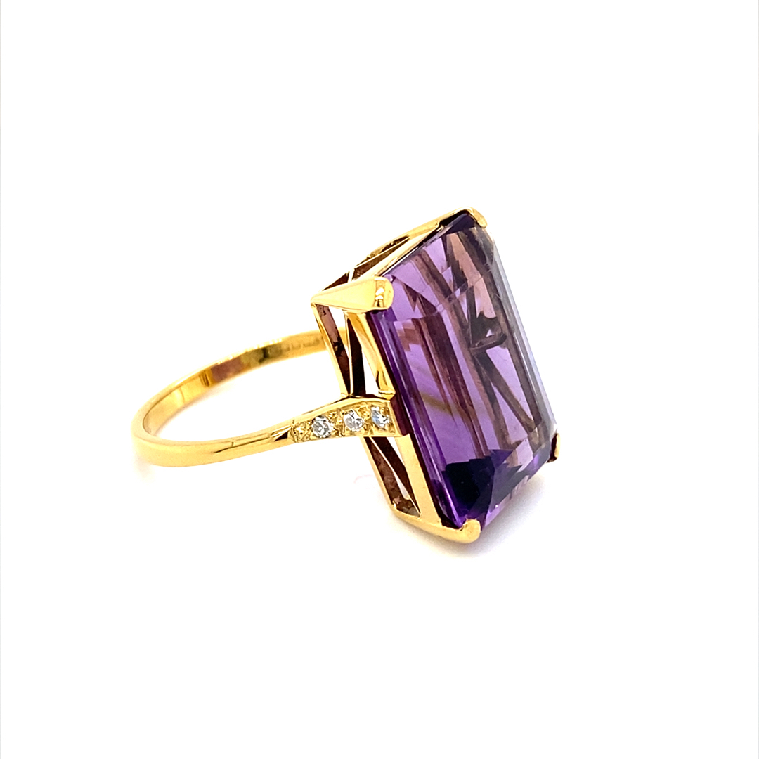 18K White & Yellow Gold 13.82ct Natural Diamond Ring - Image 4