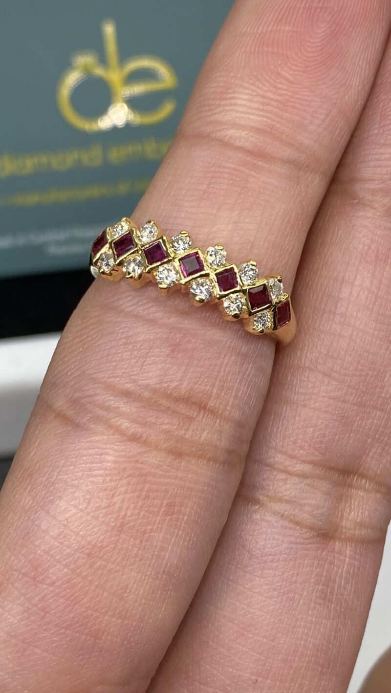 18K Yellow Gold Natural Diamond Ring