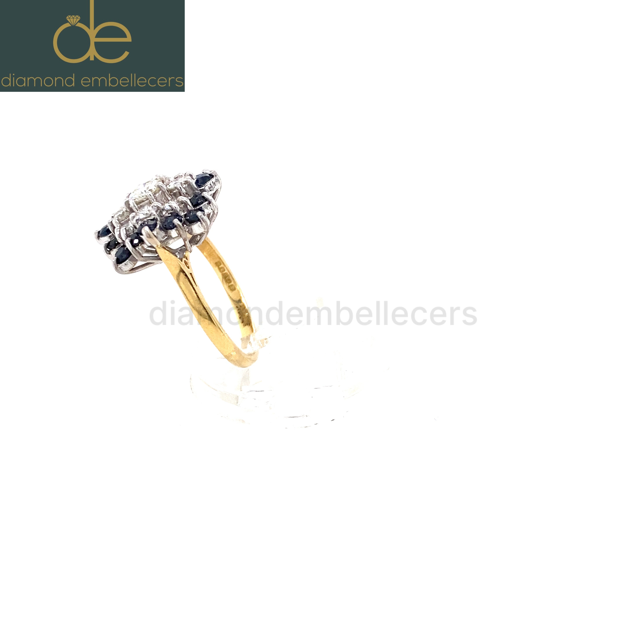 18K White & Yellow Gold Natural Diamond Ring - Image 3