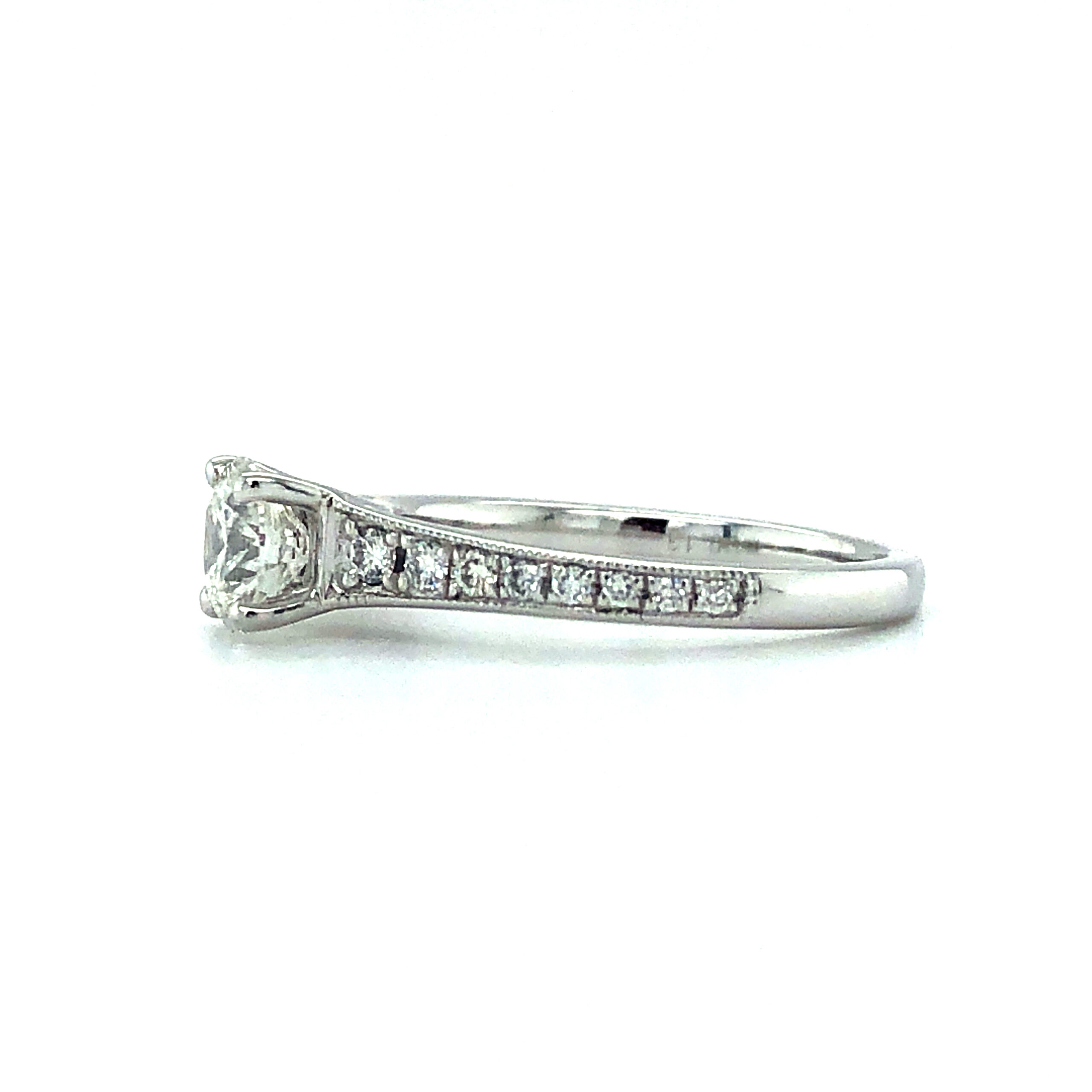 Platinum Natural 0.68ct Diamond Ring - Image 4