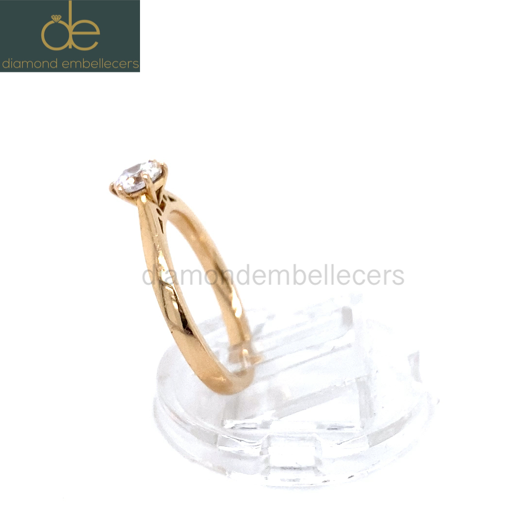 GIA Certified 18K Rose Gold 0.45ct Natural Diamond Ring - Image 4