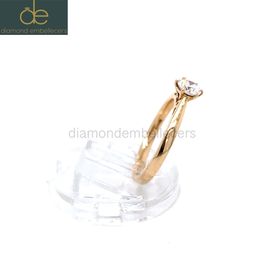 GIA Certified 18K Rose Gold 0.45ct Natural Diamond Ring - Image 6