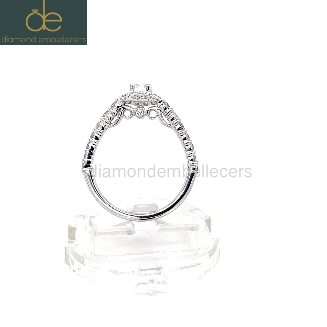 18K White Gold Natural Diamond Ring - Image 4