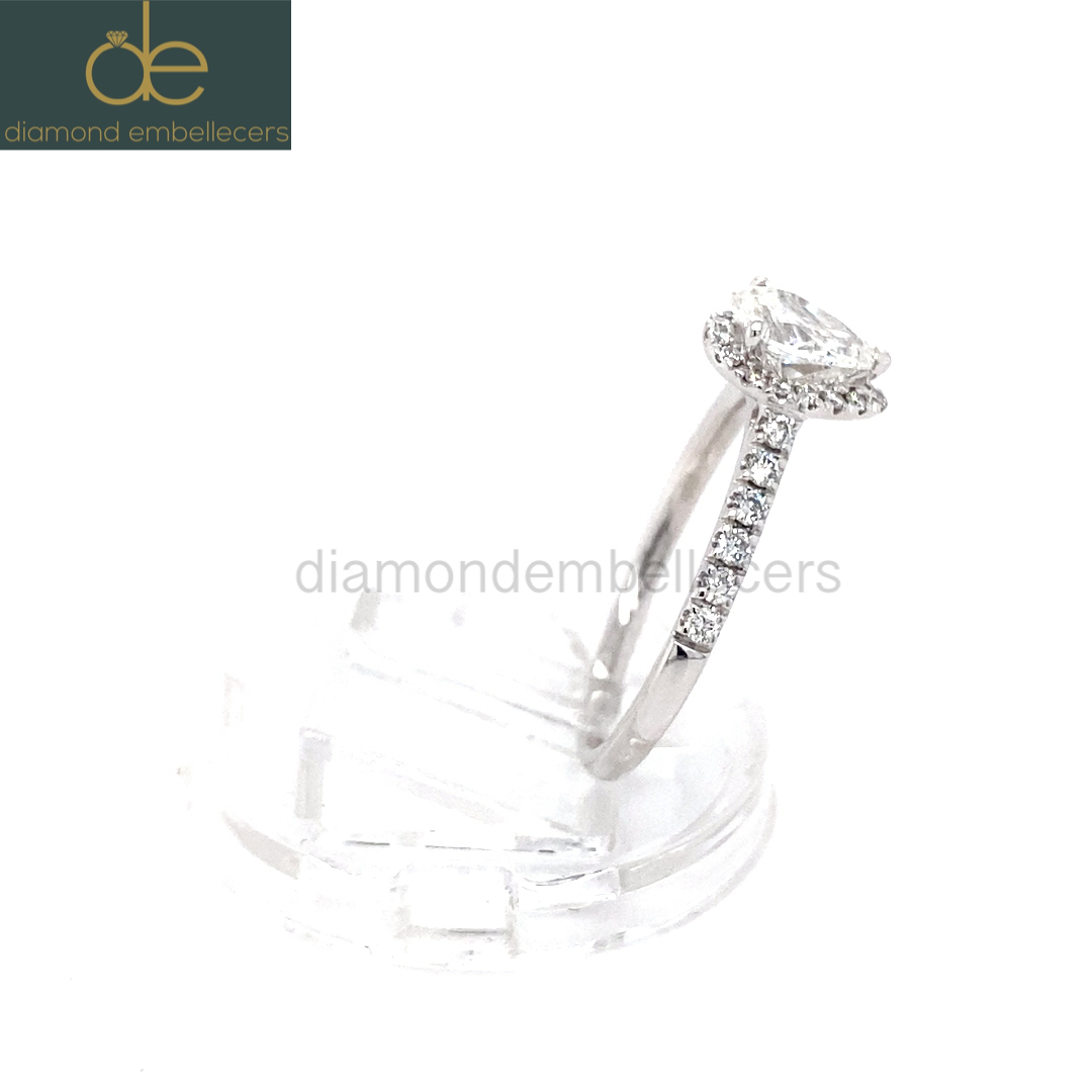 GIA Certified 18K White Gold 0.93ct Natural Diamond Ring - Image 6