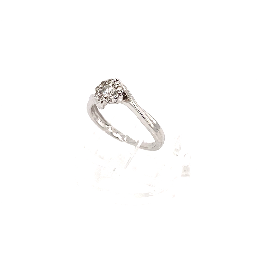 White Gold 0.20ct Natural Round Brilliant Diamond Ring - Image 6