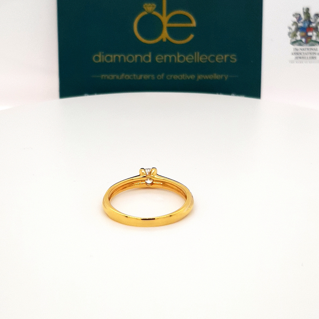 18K White Gold 0.25ct Natural Solitaire Diamond Ring - Image 4