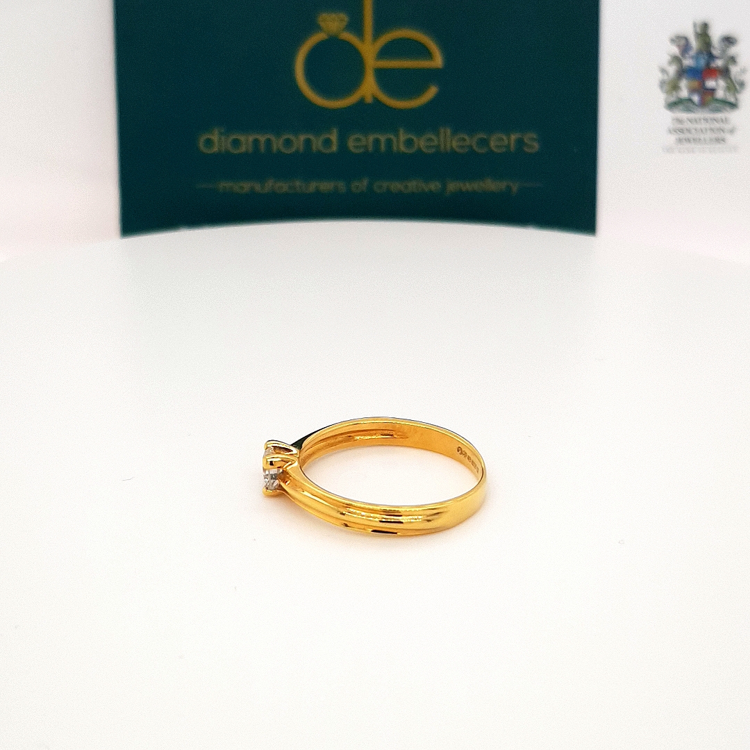 18K White Gold 0.25ct Natural Solitaire Diamond Ring - Image 5