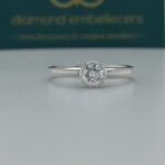 White Gold Natural Solitaire Diamond Ring