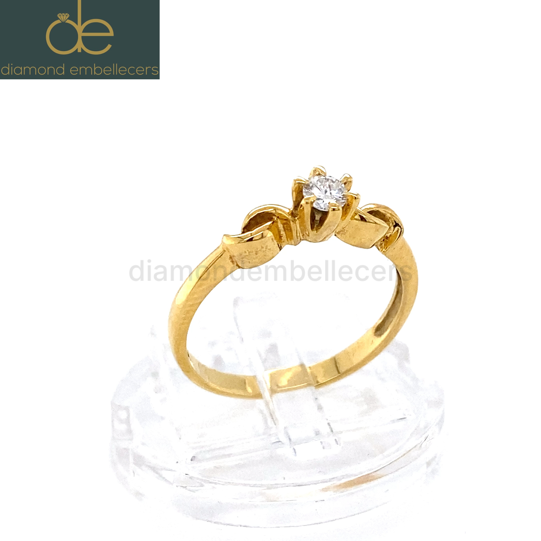 18K Yellow Gold 0.10ct Natural Diamond Ring - Image 2
