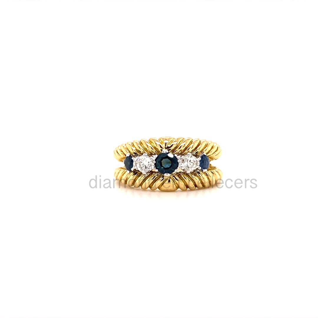 18K Yellow Gold Natural Diamond Ring - Image 5